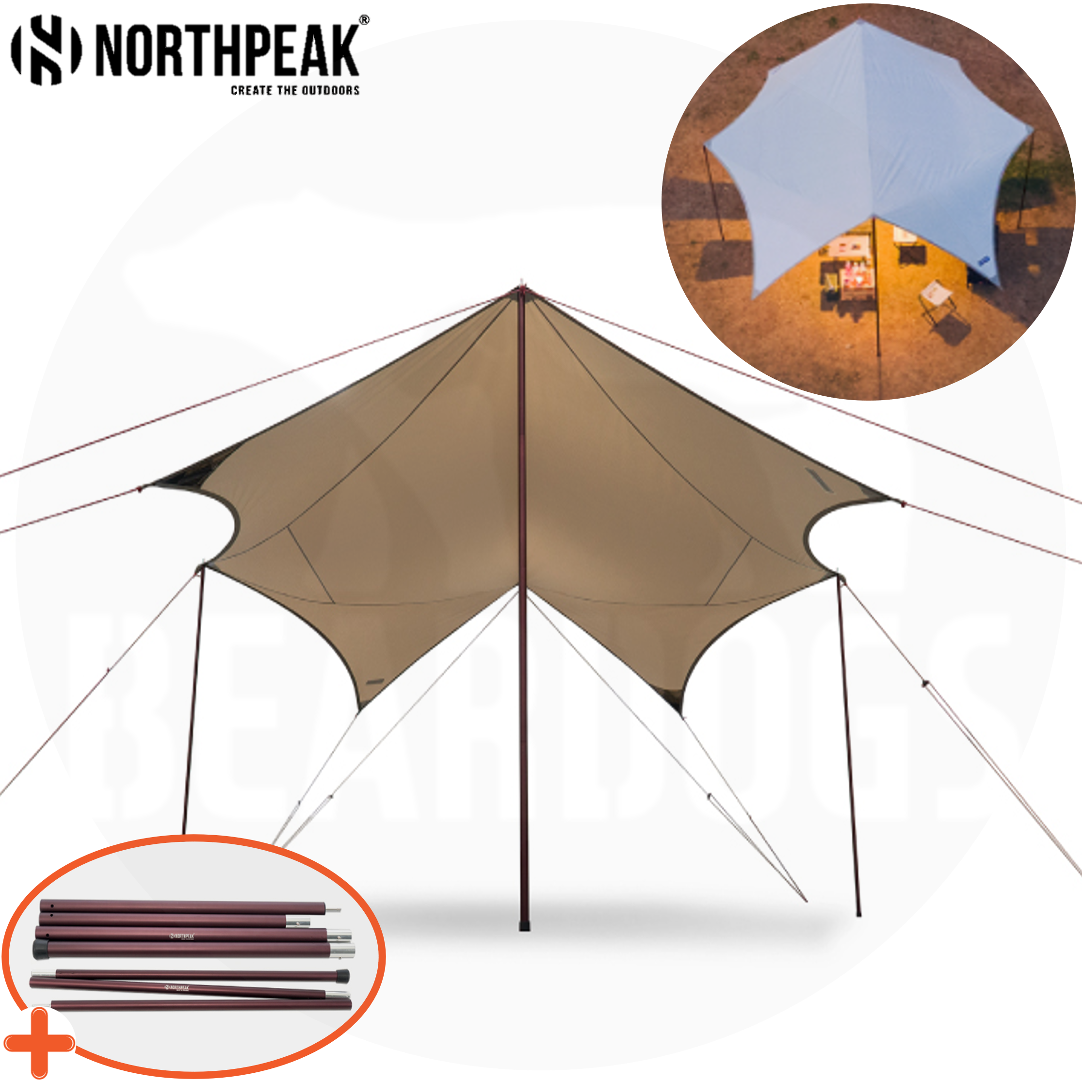 노스피크 타프 노드 헥사 스펀텍 실타프 백패킹