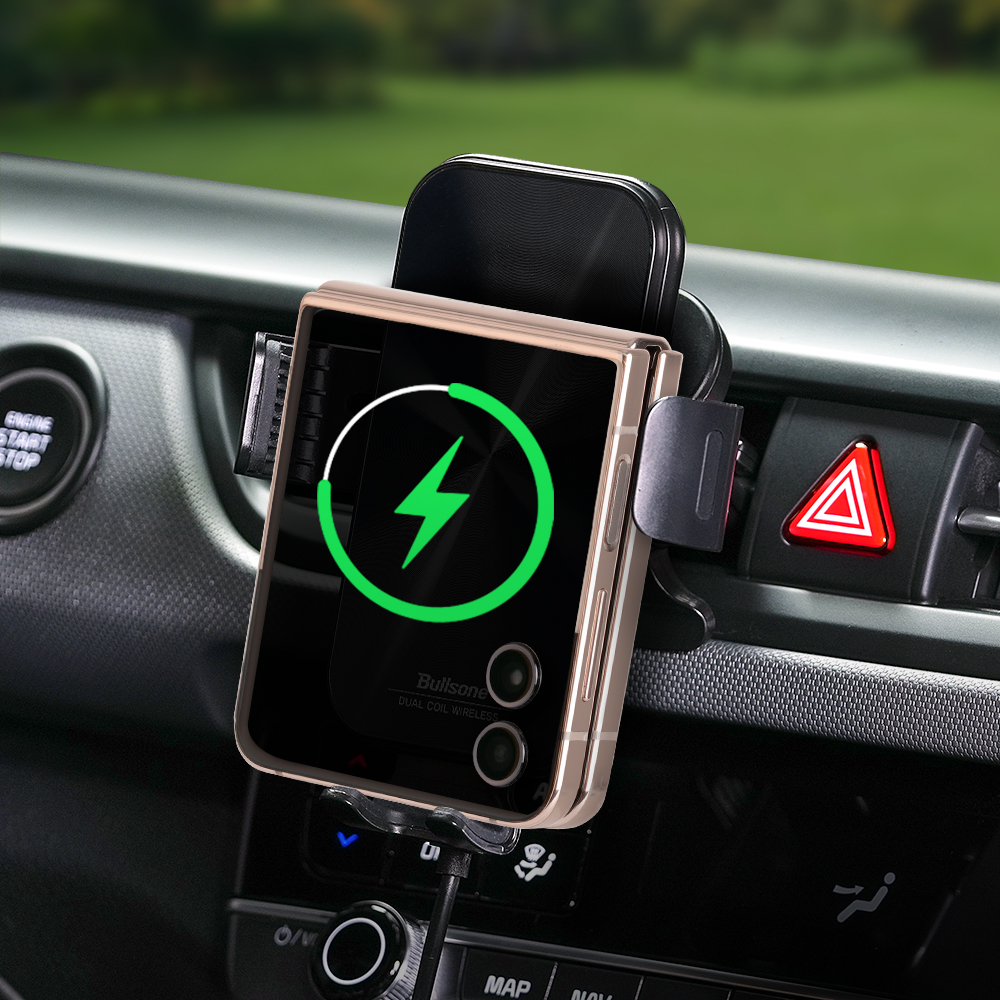 [불스원] 듀얼코일 무선충전 차량용 핸드폰 거치대 15W 송풍구형
