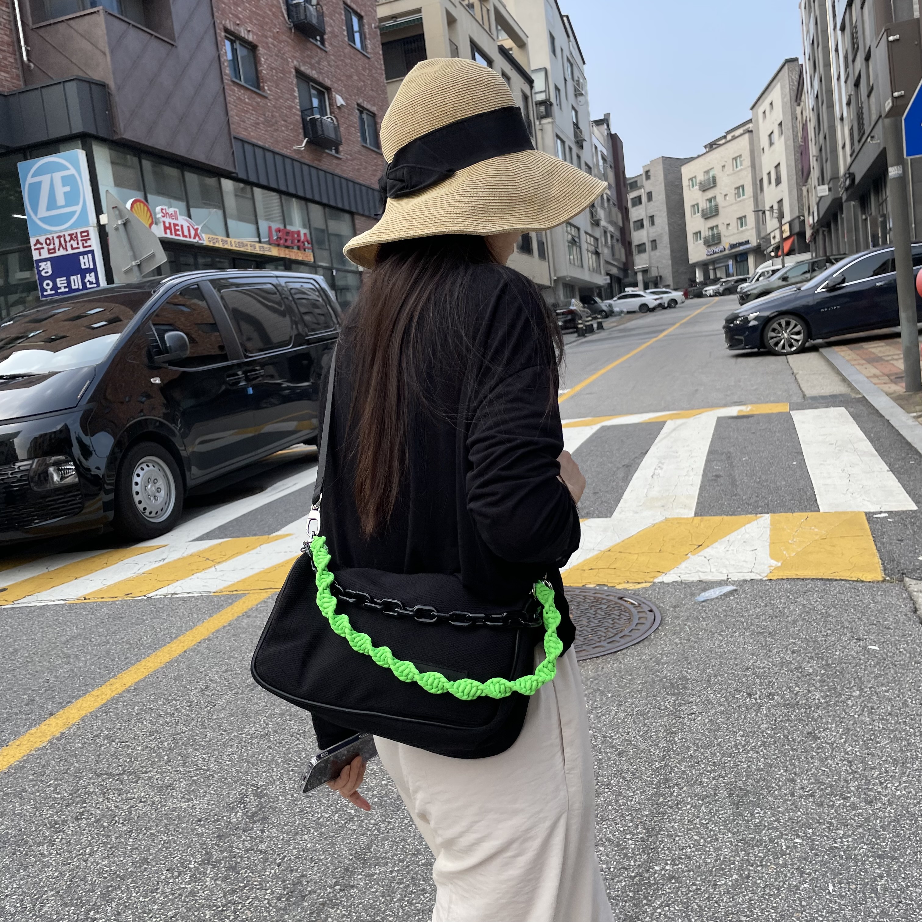 벌집 여행용 크로스백 가벼운 보부상가방 RFID차단 도난방지 유럽여행 슬링백 나일론 미니 이미지 4