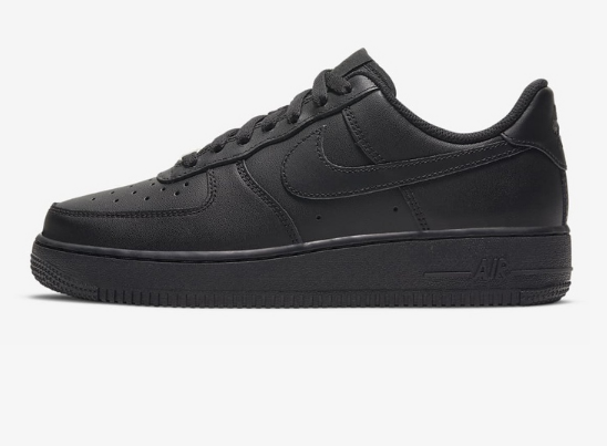 국내매장판 나이키 여성 에어포스 1 07 로우 트리플 블랙 DD8959-001