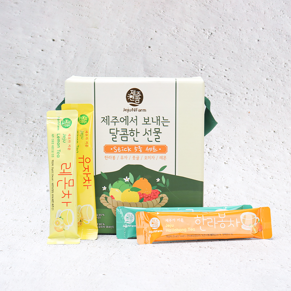 제주에서 보내는 달콤한 선물 스틱청 5종 선물세트 - 상세 이미지 2