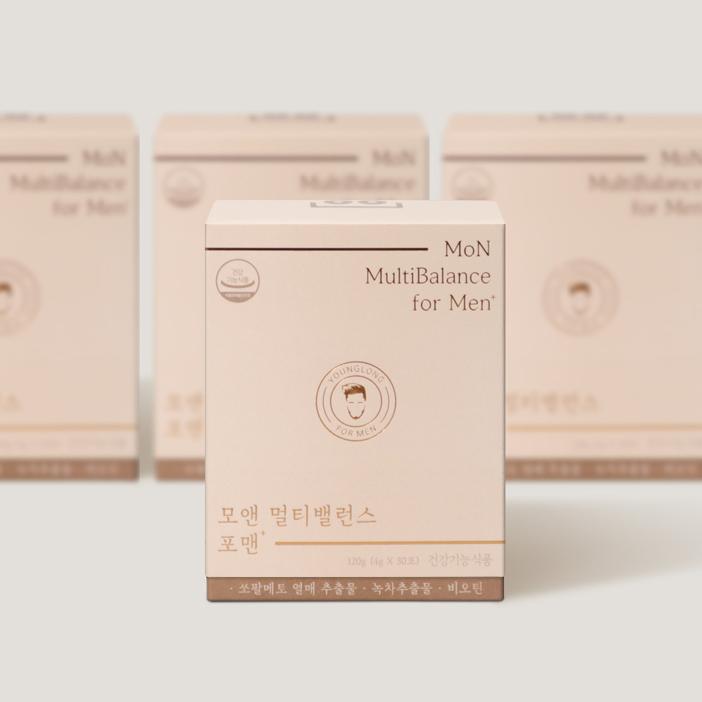 [3+1]모앤 멀티밸런스 포맨 프리미엄 [쏘팔메토 비오틴 카테킨] 전립선 건강 약 4개월