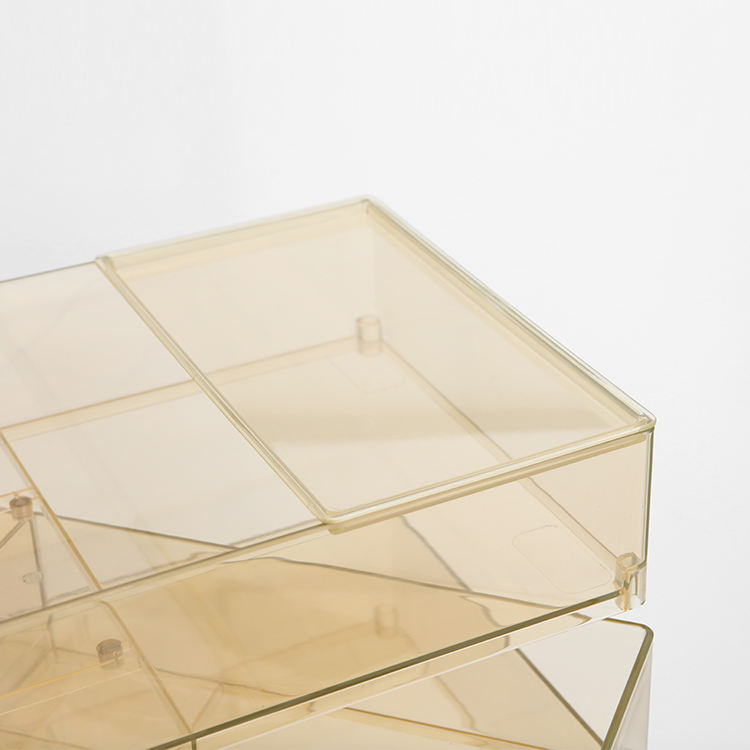 빙그리 회전서랍 트롤리 7단 투명옐로우 5528.8591