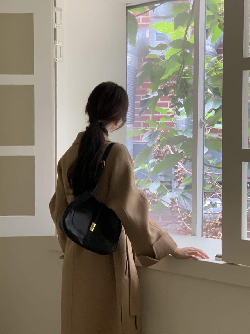 [아이메르/XS,S,F]울100 엘라 핸드메이드코트/ 키작녀 카멜코트 오버핏 빅사이즈 벨트 맥시 롱코트 상세 이미지 43