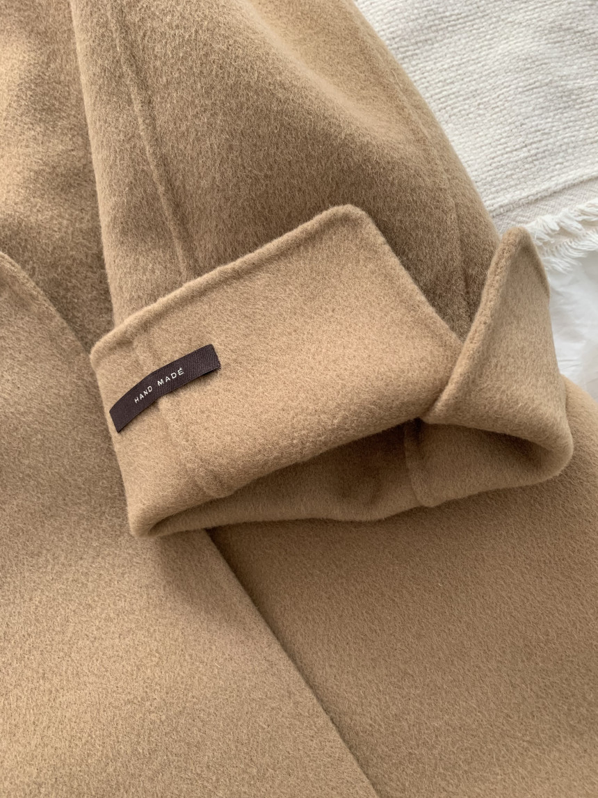 [아이메르/XS,S,F]울100 엘라 핸드메이드코트/ 키작녀 카멜코트 오버핏 빅사이즈 벨트 맥시 롱코트 상세 이미지 67