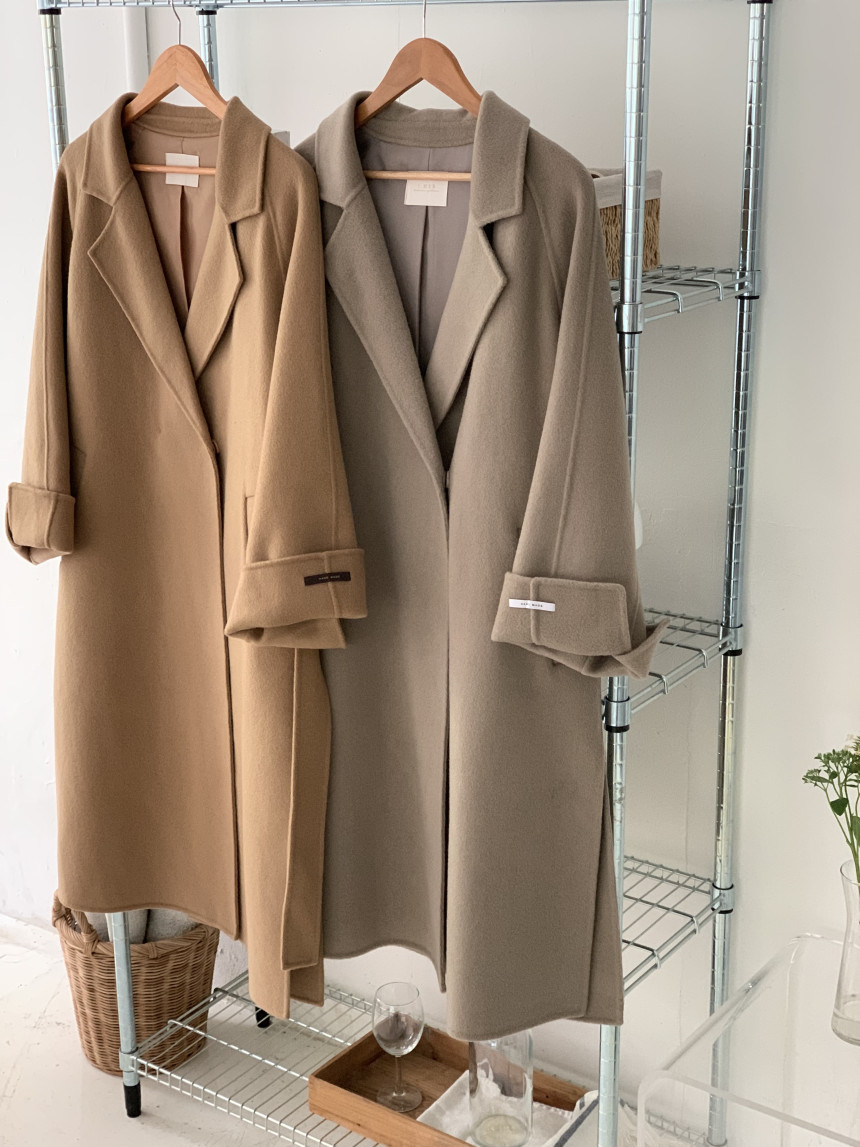 [아이메르/XS,S,F]울100 엘라 핸드메이드코트/ 키작녀 카멜코트 오버핏 빅사이즈 벨트 맥시 롱코트 상세 이미지 63