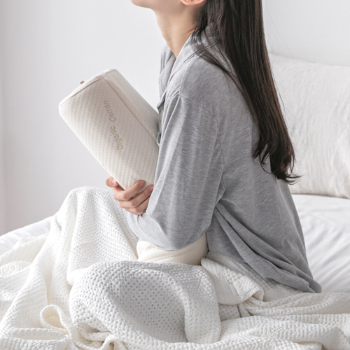 슬립앤슬립 리얼오가닉 목이편한 고밀도 메모리폼 기능성 높은 낮은 경추베개 이미지 2