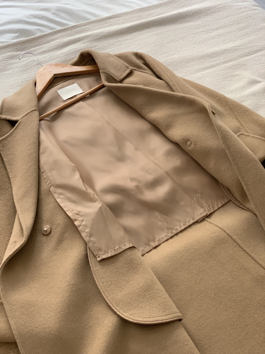 [아이메르/XS,S,F]울100 엘라 핸드메이드코트/ 키작녀 카멜코트 오버핏 빅사이즈 벨트 맥시 롱코트 상세 이미지 71