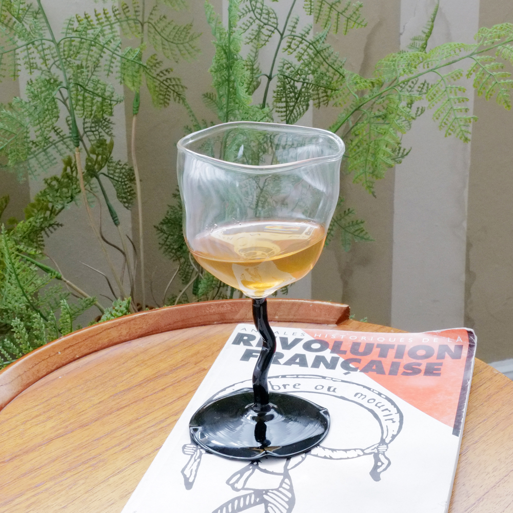 블랙 웨이브 와인잔2P / 결혼,집들이선물, 고블렛잔, 와인잔