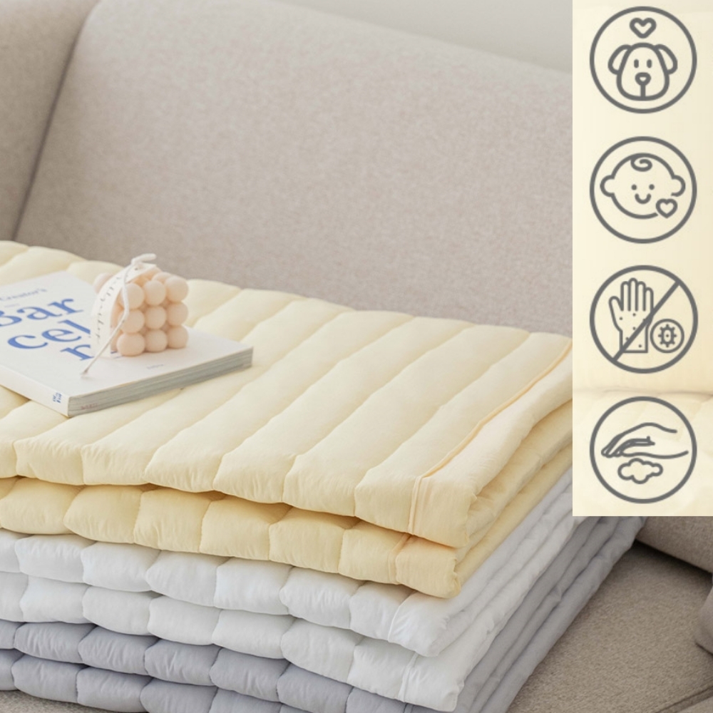 마이컬렉션 면 카페트 국산 거실 패드 바닥 누빔 러그 리얼체크 200x110