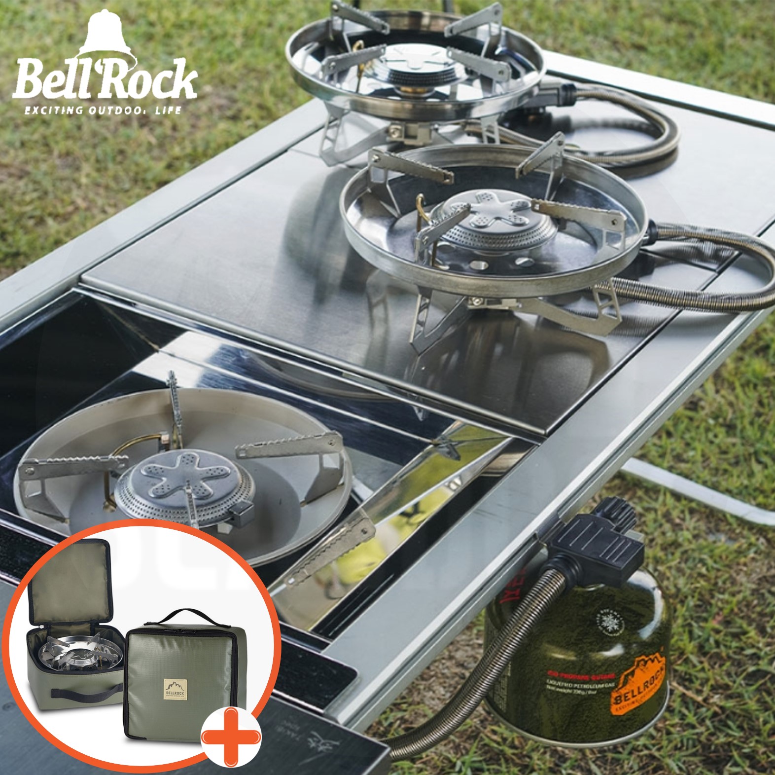 벨락 테이블 버너 플랫 백패킹 미니 가스 스토브 IGT 호환