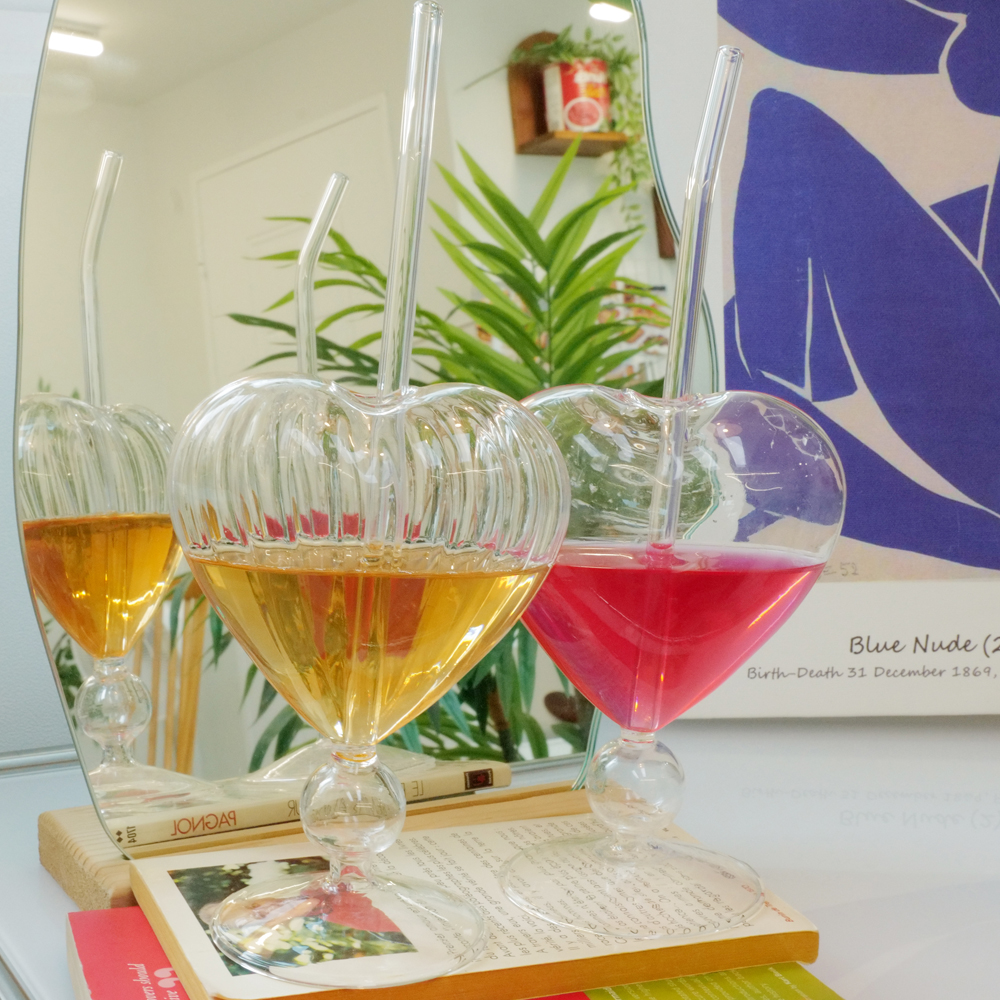 빅하트 민무늬 글라스2P +스트로우세트 2P - 상세 이미지 3