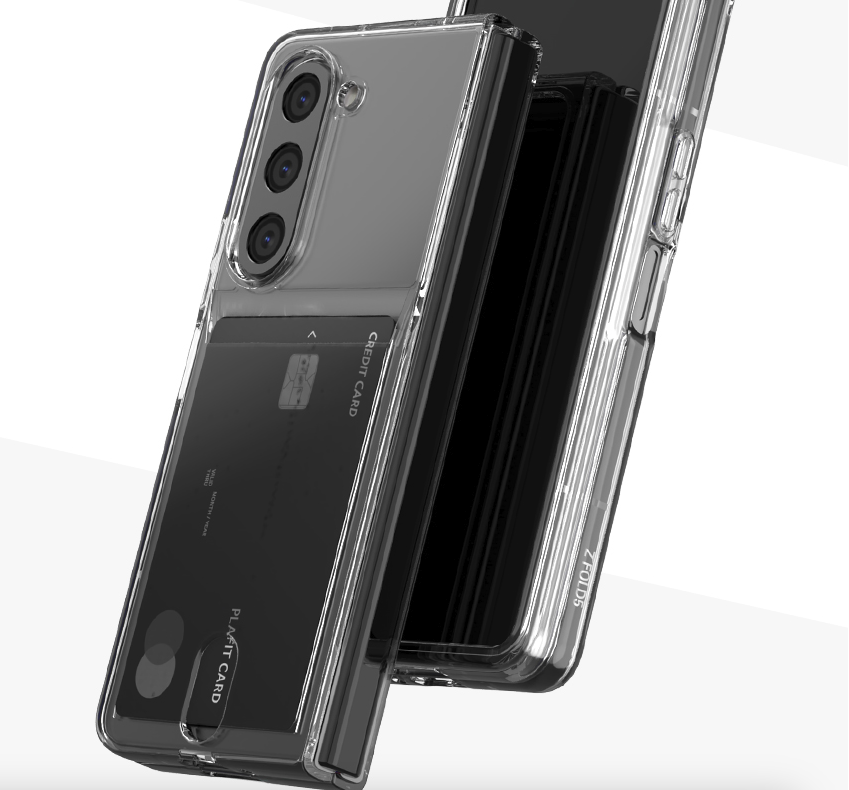 갤럭시 Z폴드 케이스 카드 수납 방탄 크리스탈 투명, 갤럭시Z 폴드5 - 상세 이미지 2