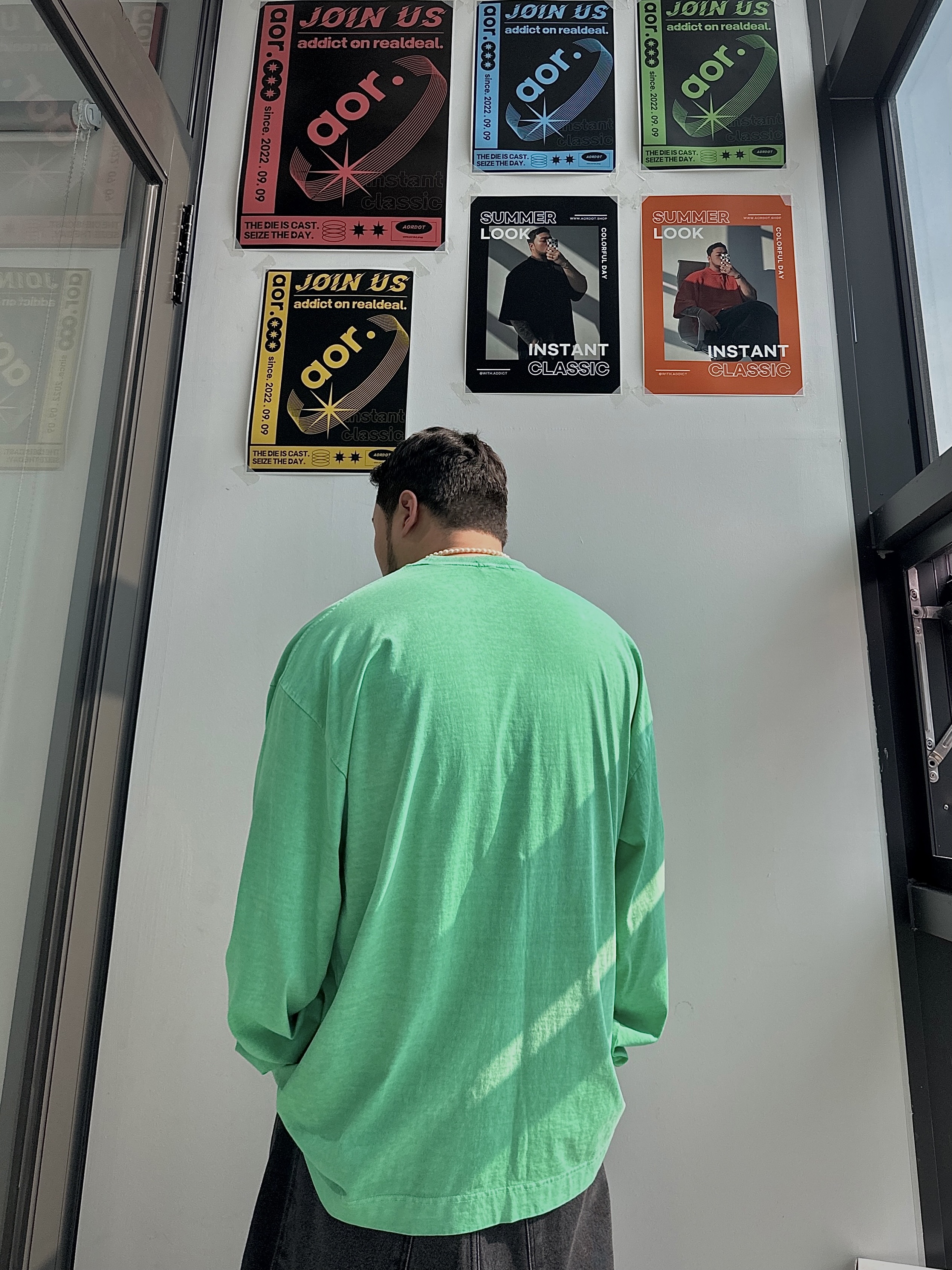 노 바크 피그먼트 롱 슬리브 4COLOR 빅사이즈 상의 오버핏 에이오알닷 이미지 7