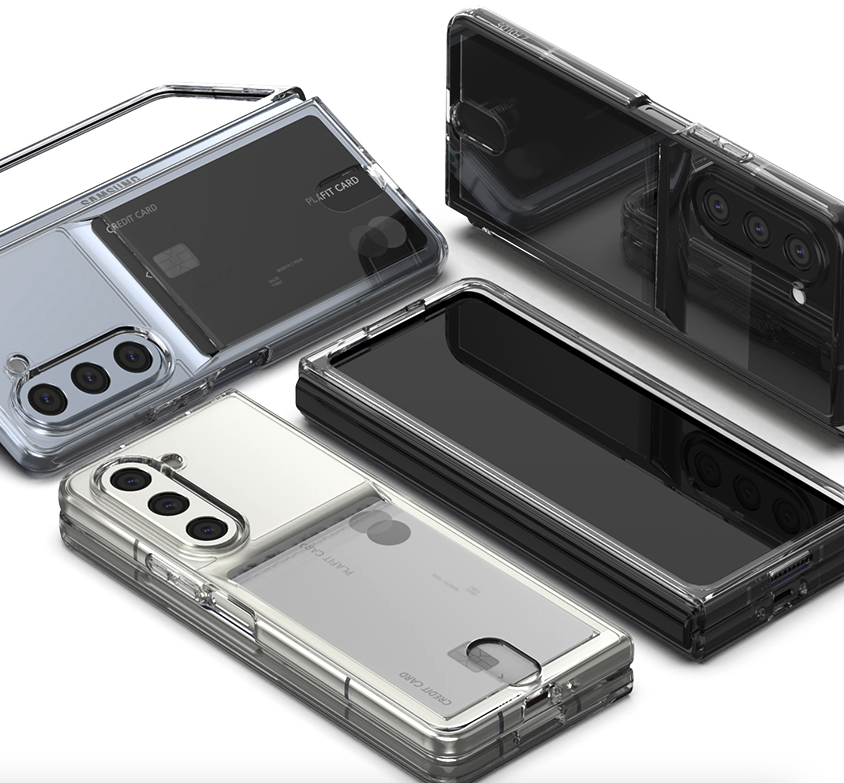 갤럭시 Z폴드 케이스 카드 수납 방탄 크리스탈 투명, 갤럭시Z 폴드5 - 상세 이미지 3