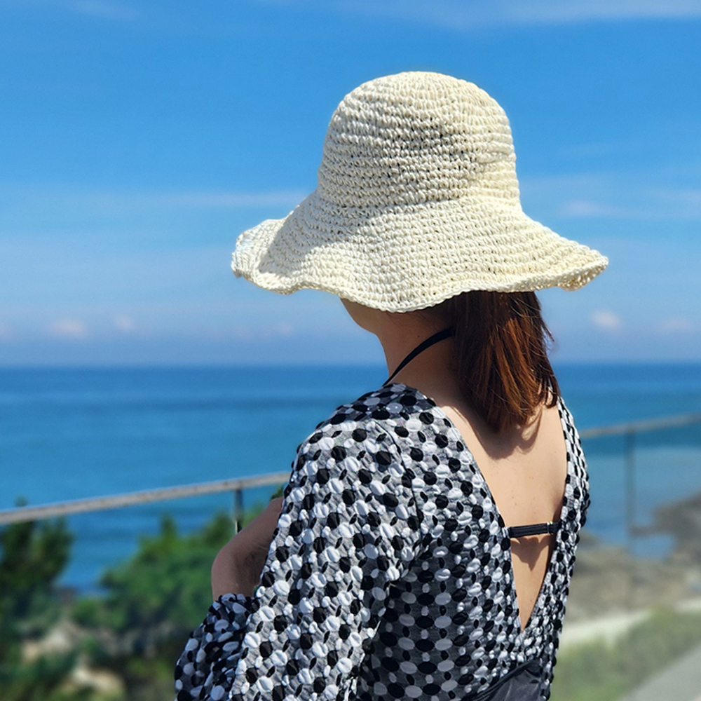 라피아햇 밀짚모자 휴양지 비치 모자 이미지 7