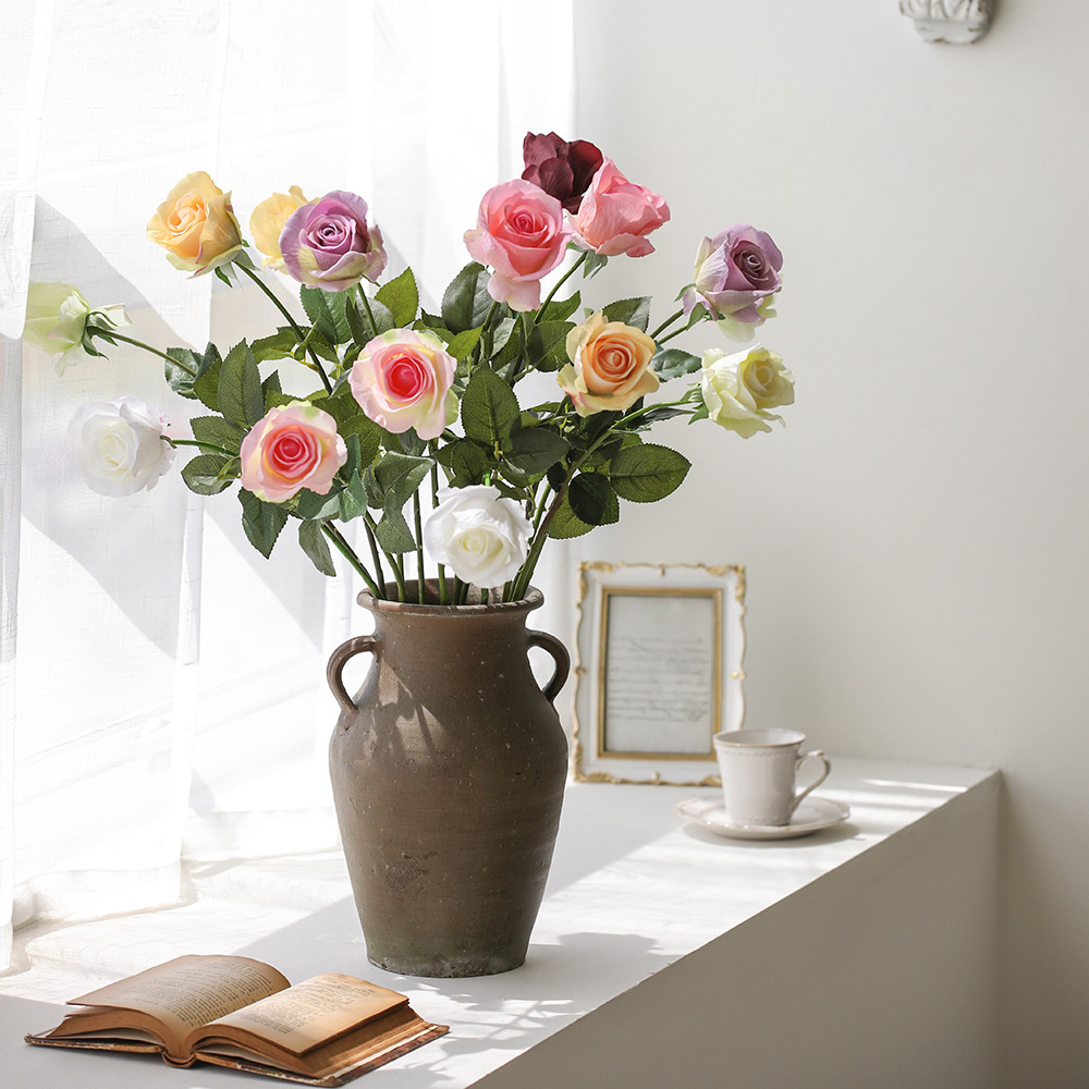 하젤 로즈 장미 생화같은 인테리어 실크 조화 꽃 이미지 3