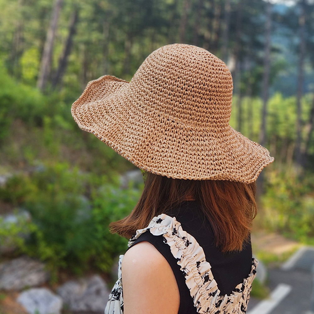 라피아햇 밀짚모자 휴양지 비치 모자 - 상세 이미지 2