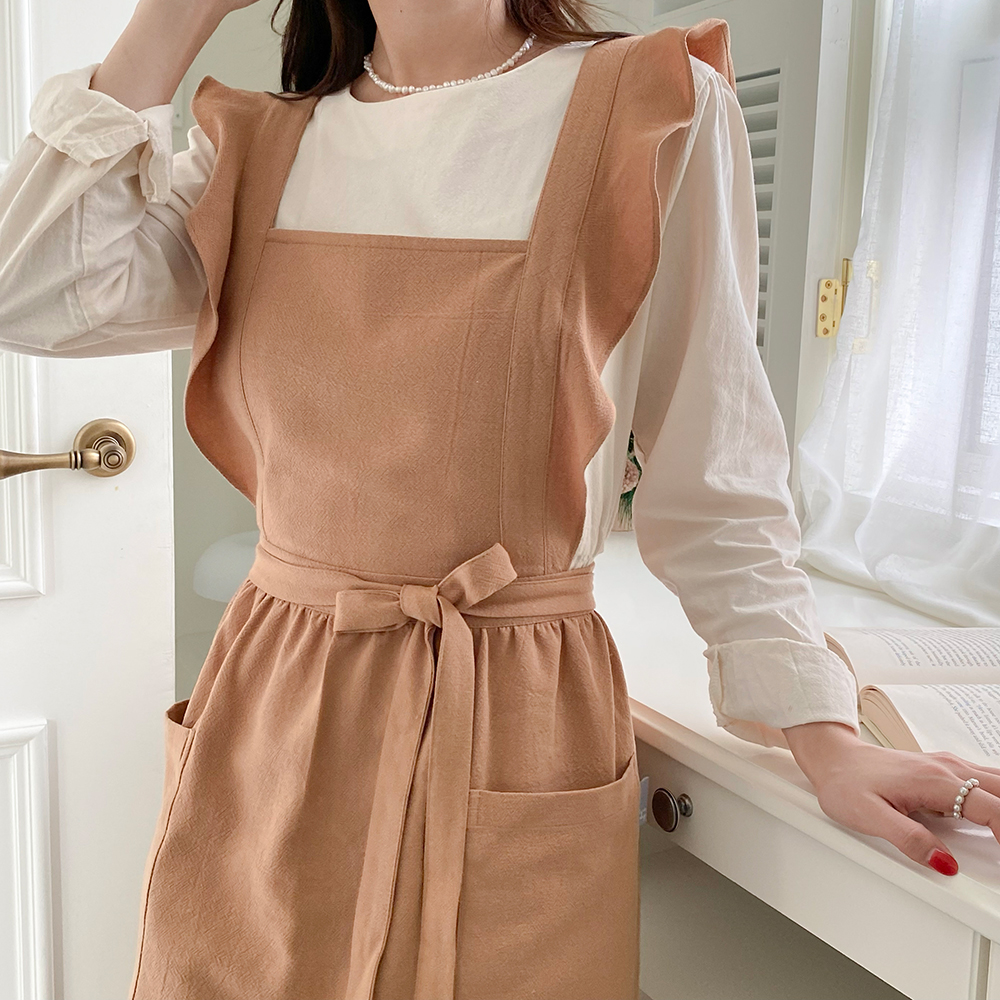 한스데이 프리프릴 원피스 플로리스트 카페 브로우샵 네일샵 에이프런 앞치마