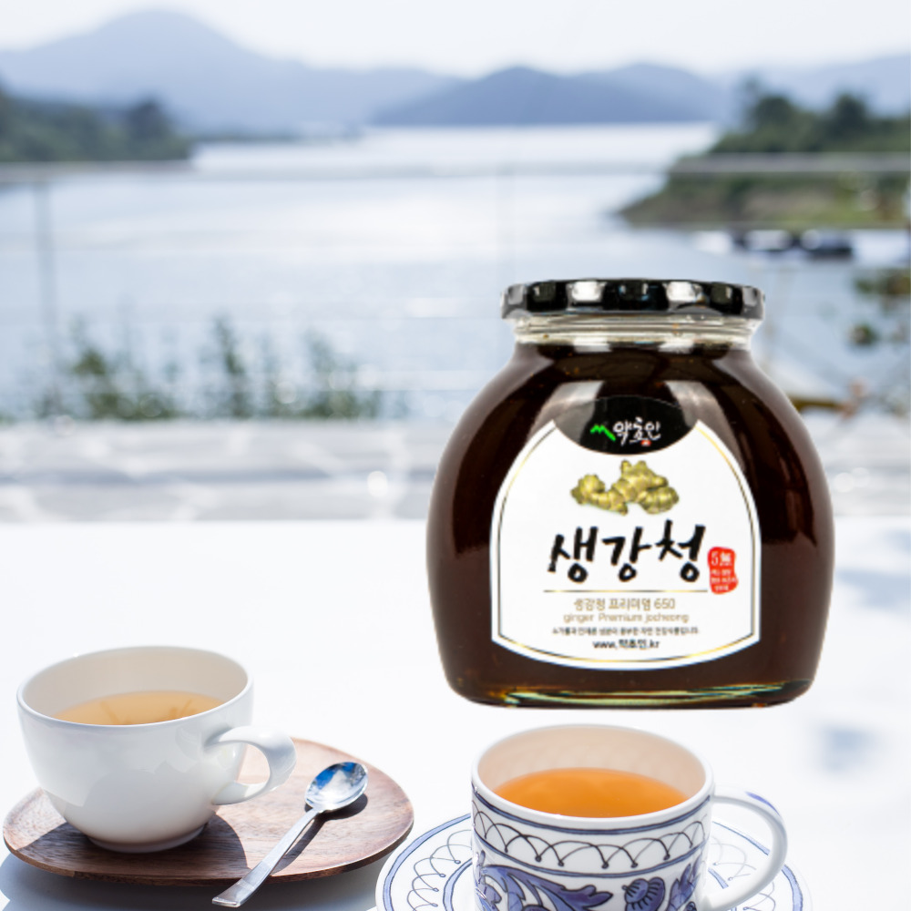 약초인 생강청 생강차 국산 기침에좋은차 환절기 650g, 1개