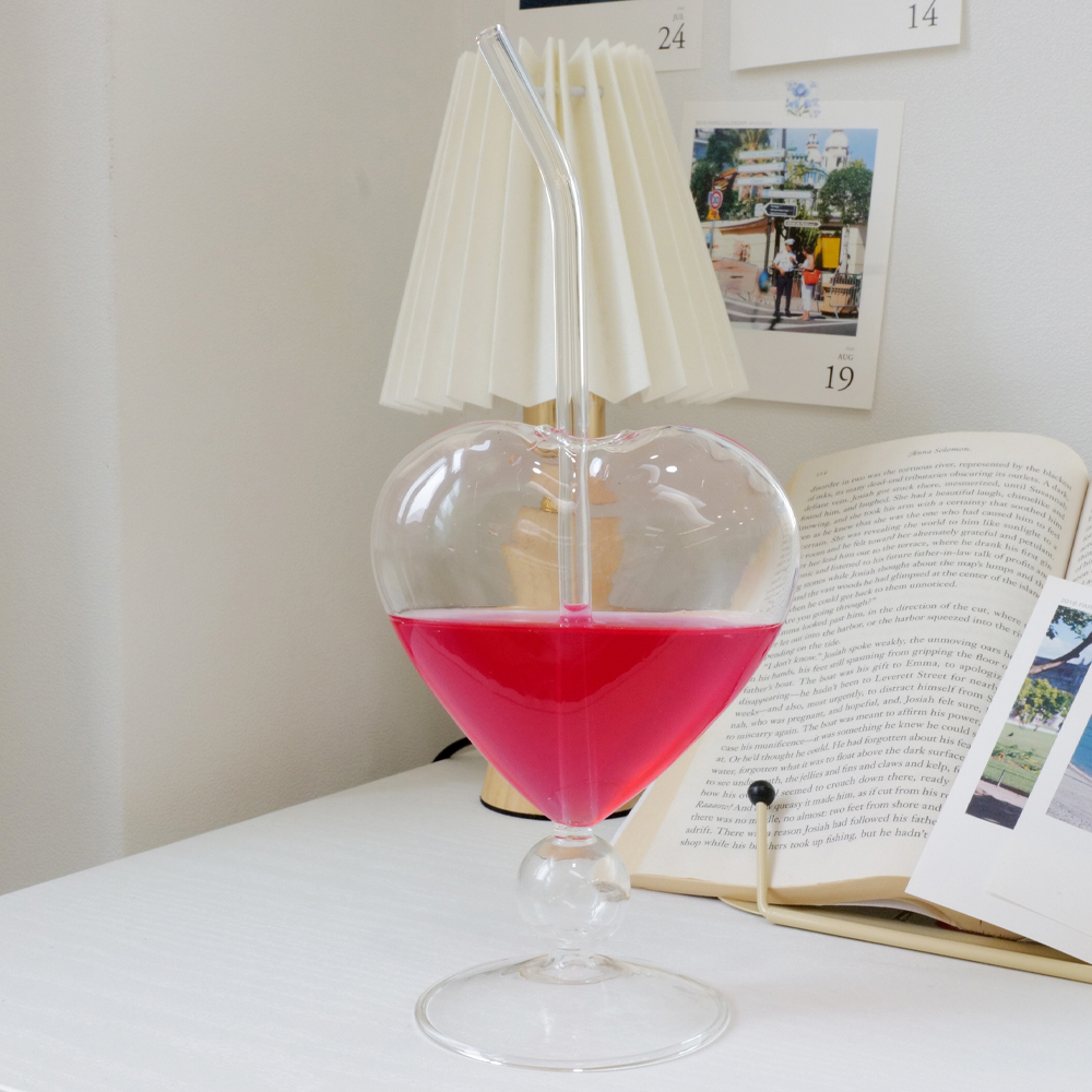 빅하트 민무늬 글라스2P +스트로우세트 2P - 상세 이미지 2