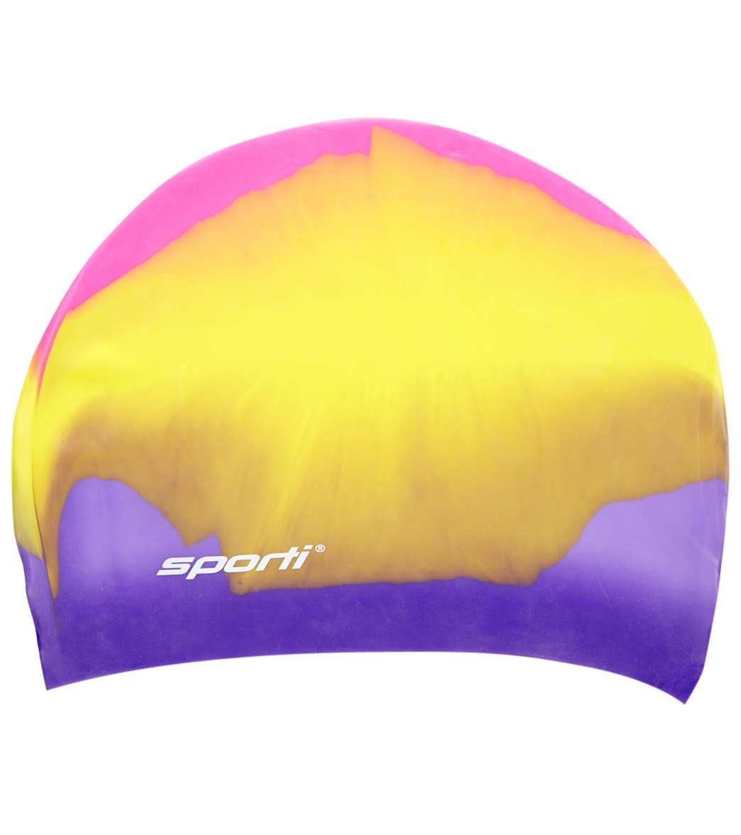 스포티 롱헤어 멀티 실리콘 수모 Purple/Yellow/Pink - 상품 이미지