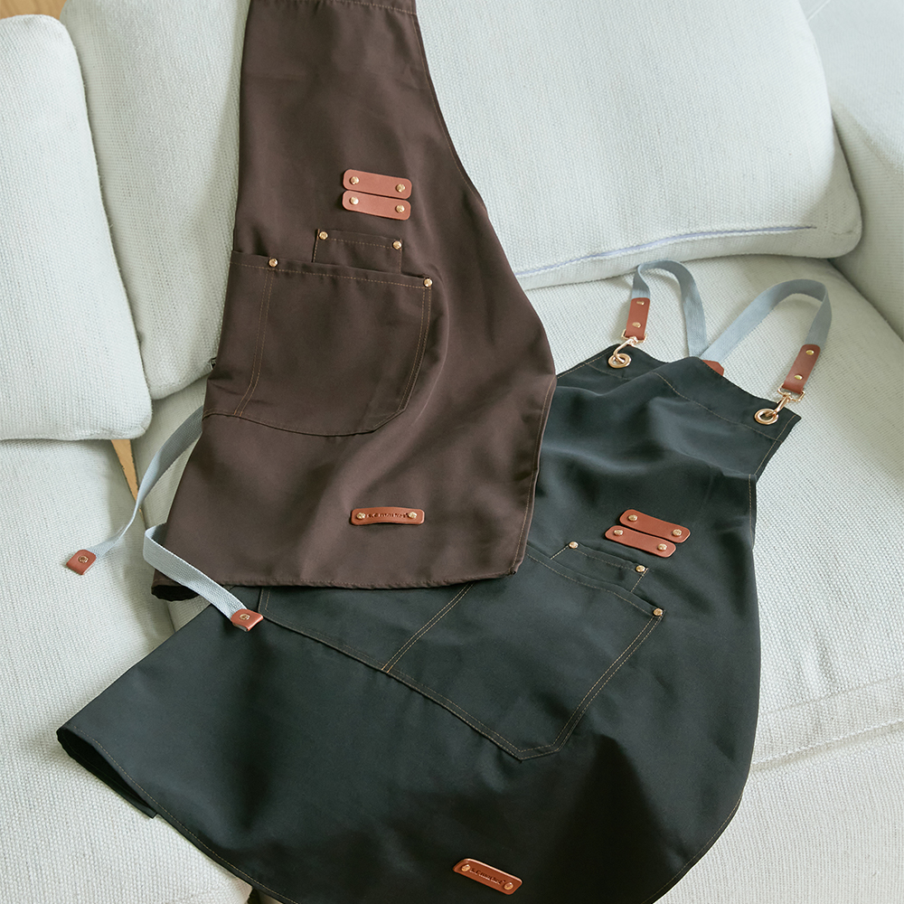 똑똑한소비마켓 100% 완전방수 테릴렌 앞치마 방수 카페 미용 바리스타 공방 식당 앞치마