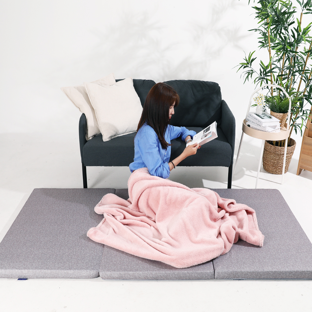 더베딩샵 허리에좋은 매트리스 3단접이식 탄탄 편리한 바닥요매트