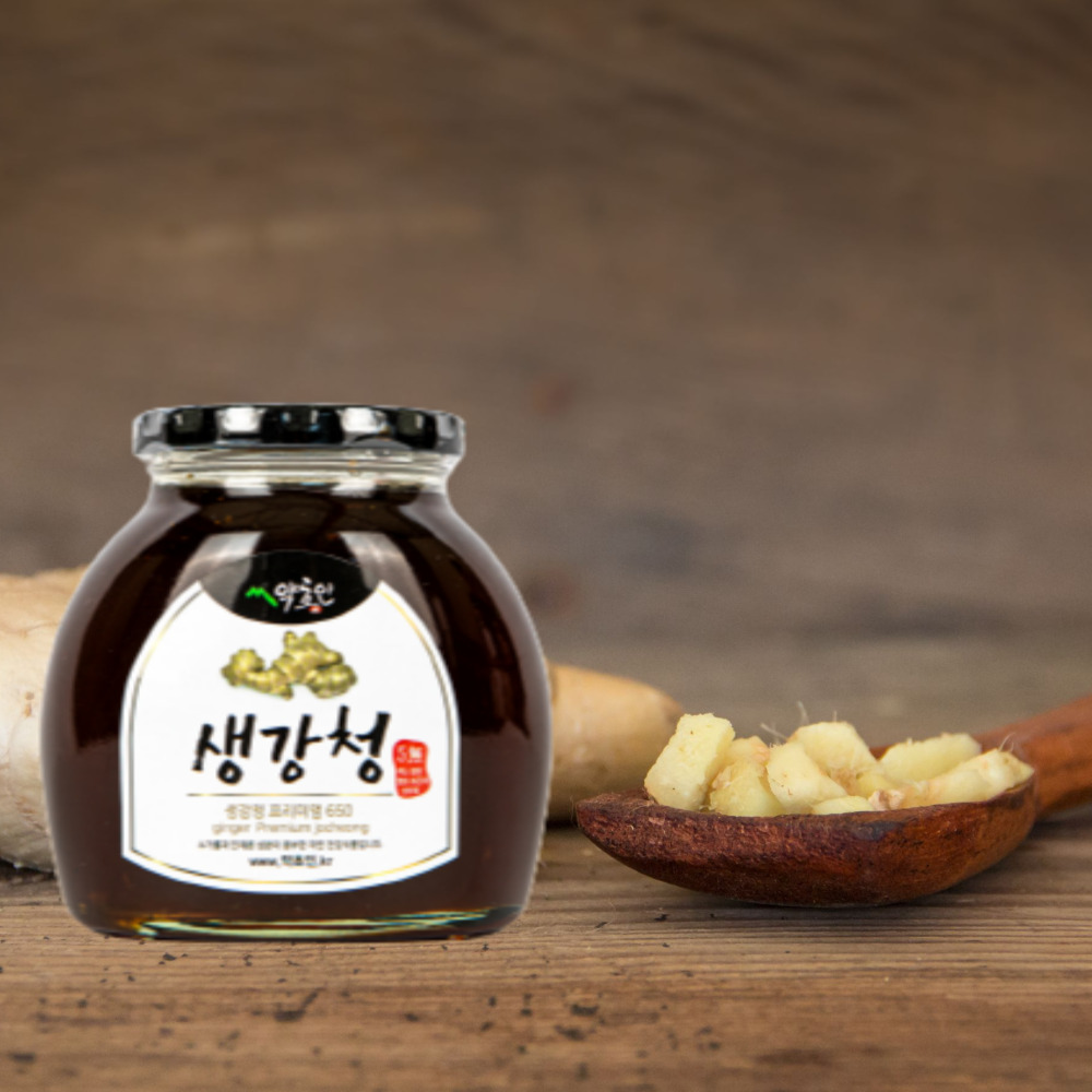 약초인 생강청 생강차 국산 기침에좋은차 환절기 650g, 1개 - 상세 이미지 2