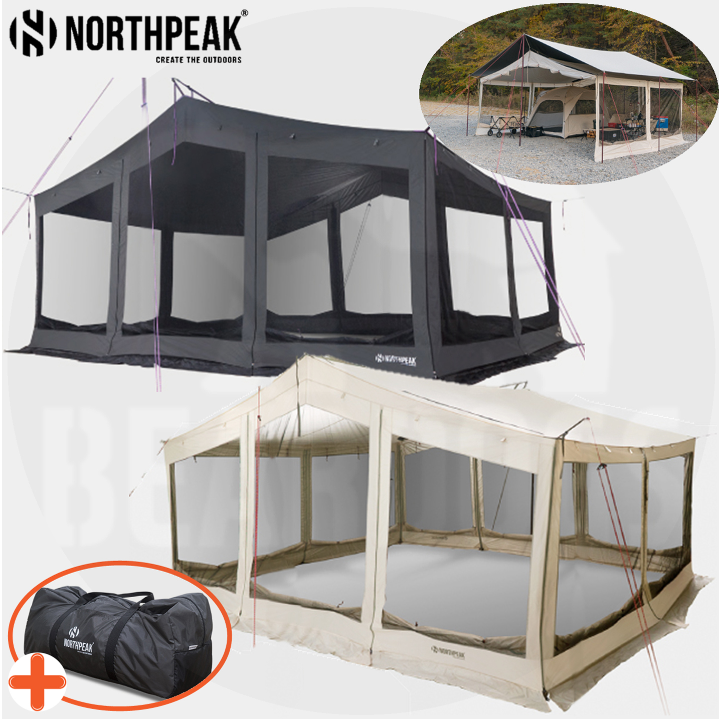 노스피크 타프 스크린 루나 타프쉘 메쉬 모기장 쉘터 L