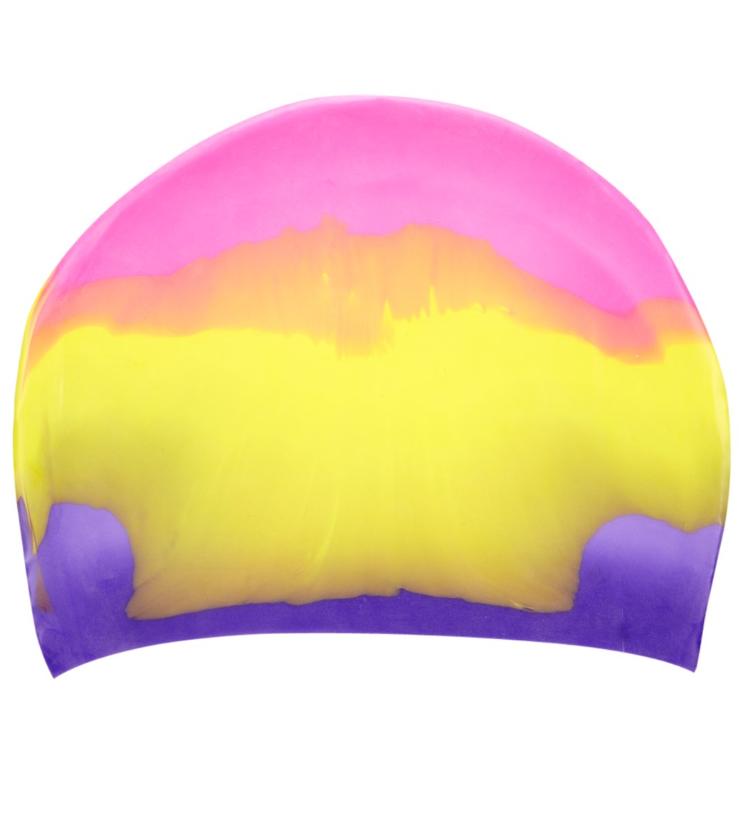 스포티 롱헤어 멀티 실리콘 수모 Purple/Yellow/Pink - 상세 이미지 2