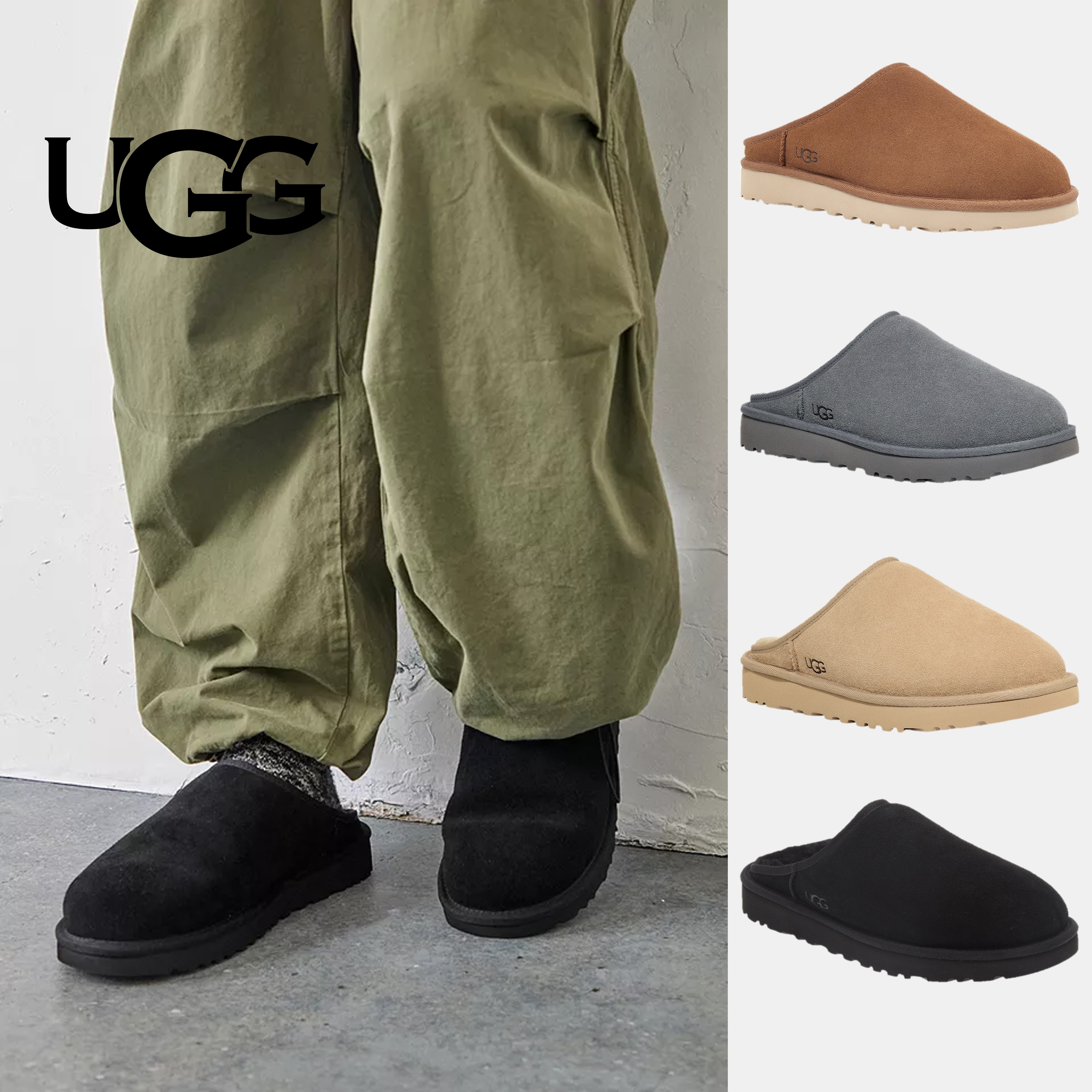 어그 슬리퍼 클래식 슬립온 4컬러 남성  UGG 미국 - 상품 이미지