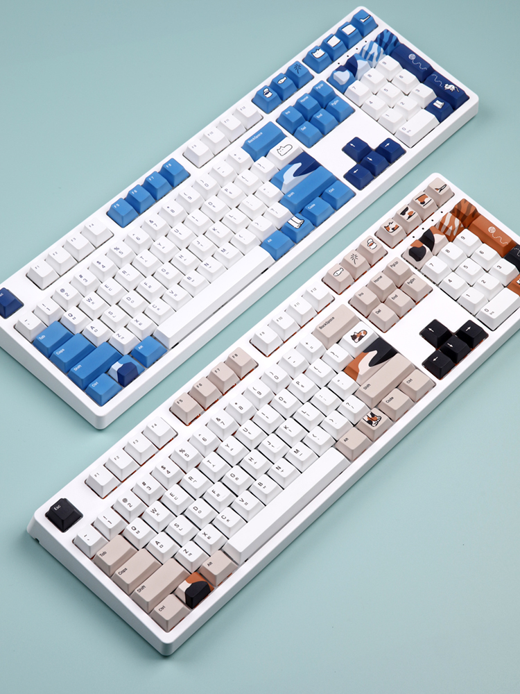 닌자108프로 풀윤활 황축 아이 패드 폰 갤럭시 탭 유 무선 블루투스 기계식 조약돌 키보드