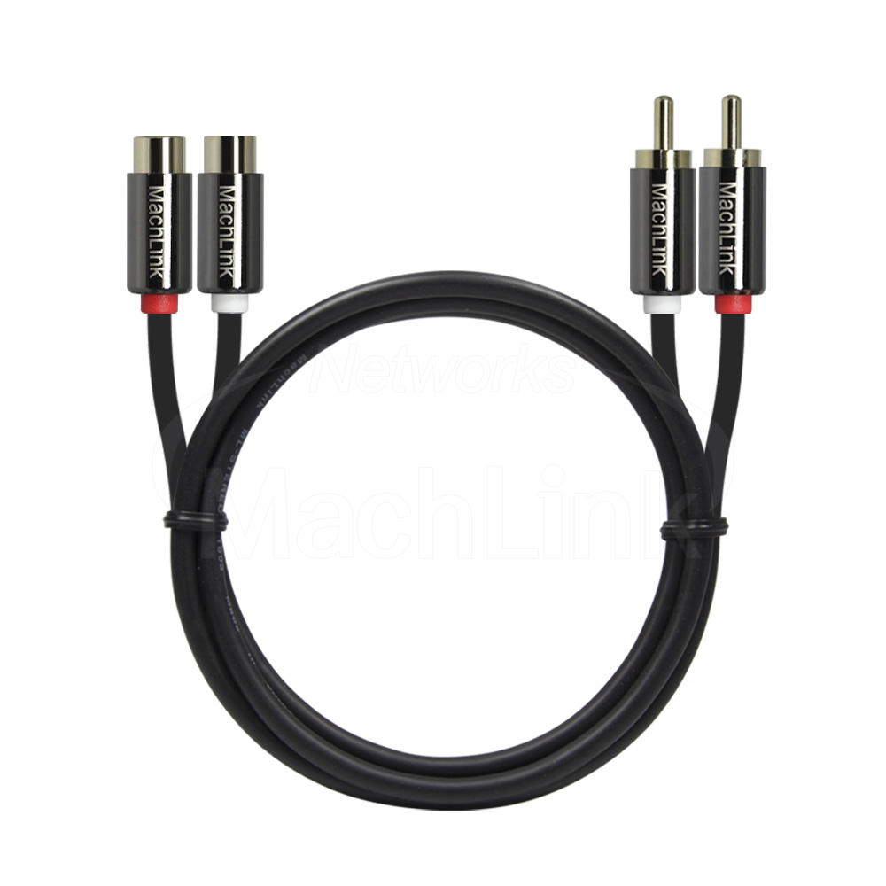 마하링크 최고급형 2RCA 고급형 M-F 연장 케이블 ML-F2R 1.5m, 1개 - 상품 이미지
