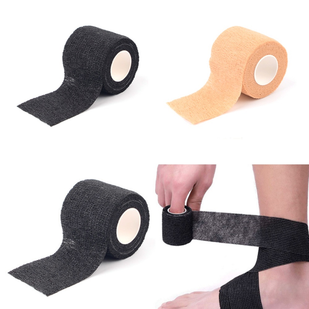 베이지발목보호스포츠테이핑 신축성자가점착붕대 블랙손목보호압박붕대 5cm - 상품 이미지