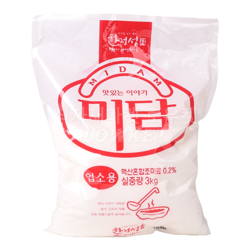 한정성 미담 조미료 업소용 식당용 대용량 3kg - 상품 이미지