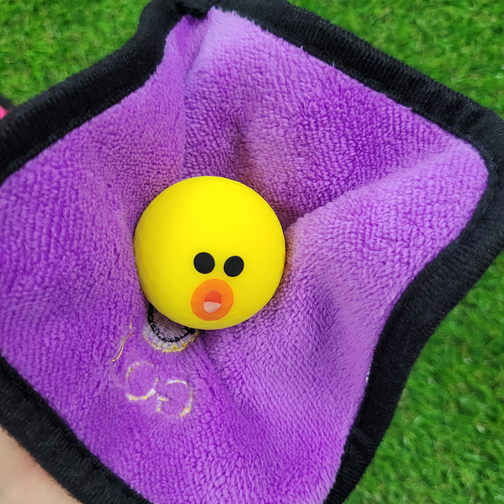 스마일 골프 수건 골프공 볼 타올 골프악세사리 캐디용품 양면 릴 5종세트