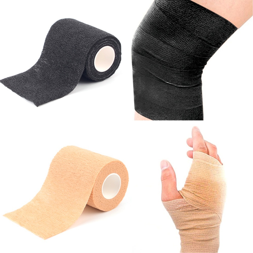 대형 7.5cm 압박붕대 자가점착 자가접착붕대 검정 베이지 - 상품 이미지