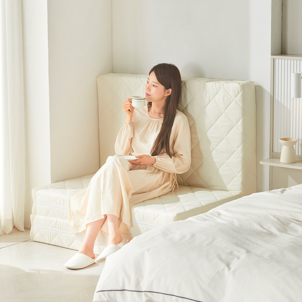멜로우 허리 디스크 바닥매트 듀얼 스마트폼 토퍼 매트리스 3단 MS 외