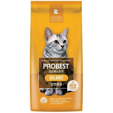 프로베스트 캣 밸런스 2kg 헤어볼 고양이 사료