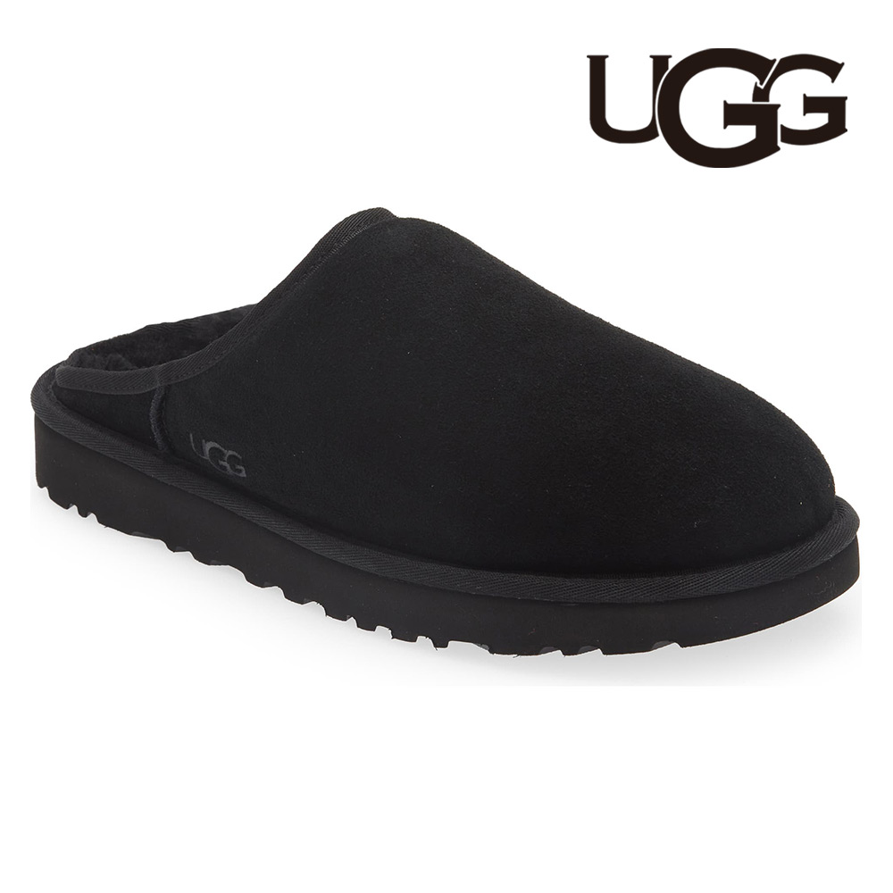 어그 슬리퍼 클래식 슬립온 블랙 남성  UGG 미국 - 상품 이미지