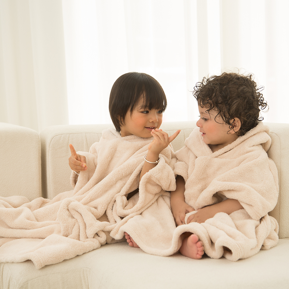 베베코지 유아 아기 목욕 가운 비치 타올 샤워 수영 아동 물놀이 후드 어린이