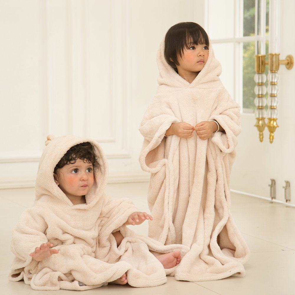 베베코지 유아 아기 목욕 가운 비치 타올 샤워 수영 아동 물놀이 후드 어린이