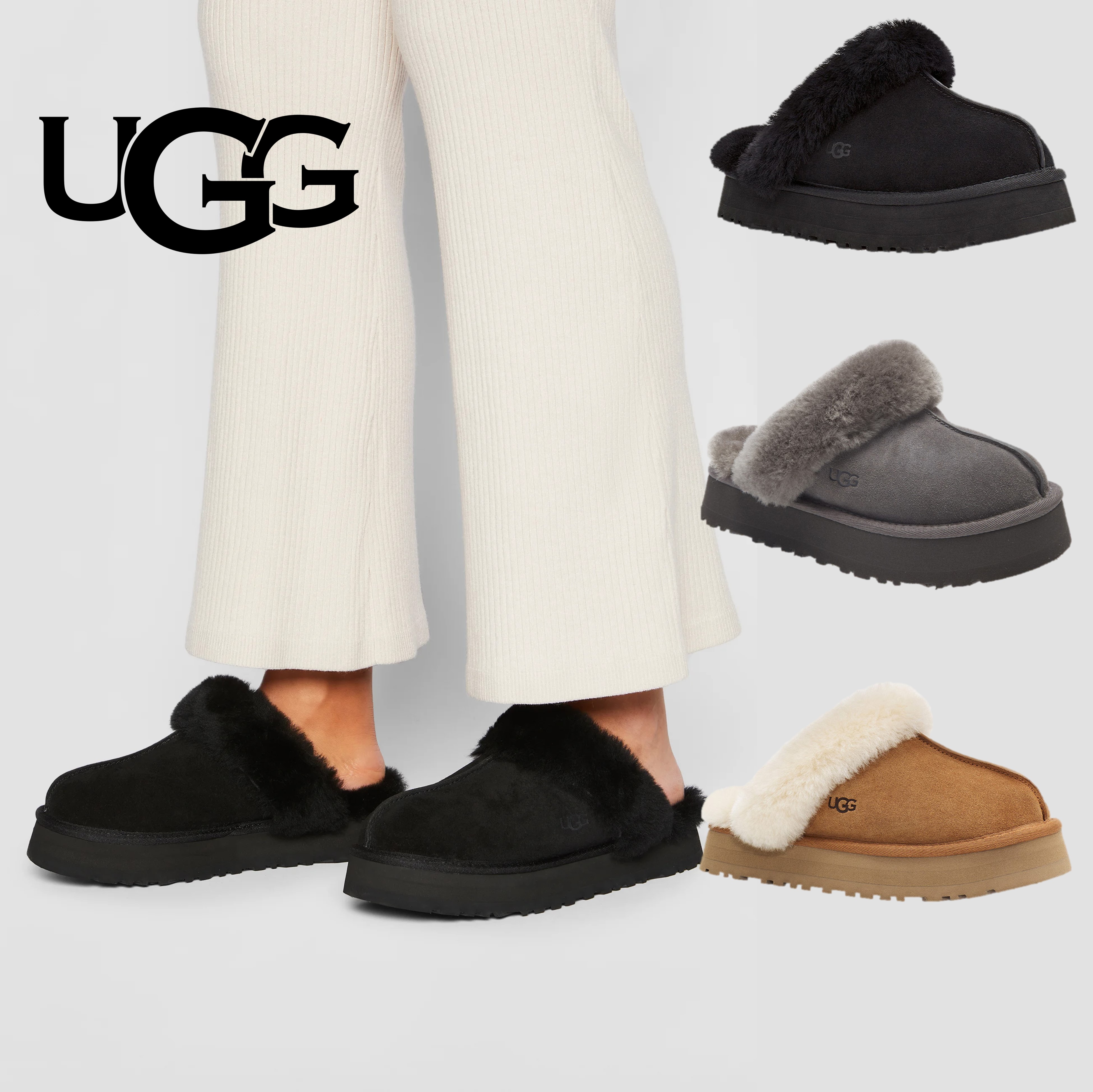 어그 슬리퍼 디스케트 3컬러 여성  UGG 미국