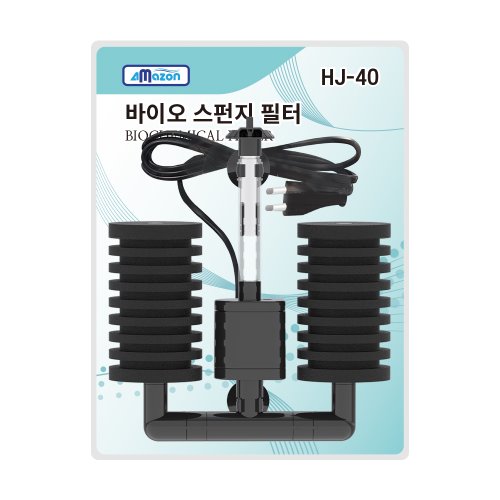 아마존 무소음모터 어항 일체형바이오스펀지필터 쌍기여과기 HJ-30/40/50 - 상세 이미지 3