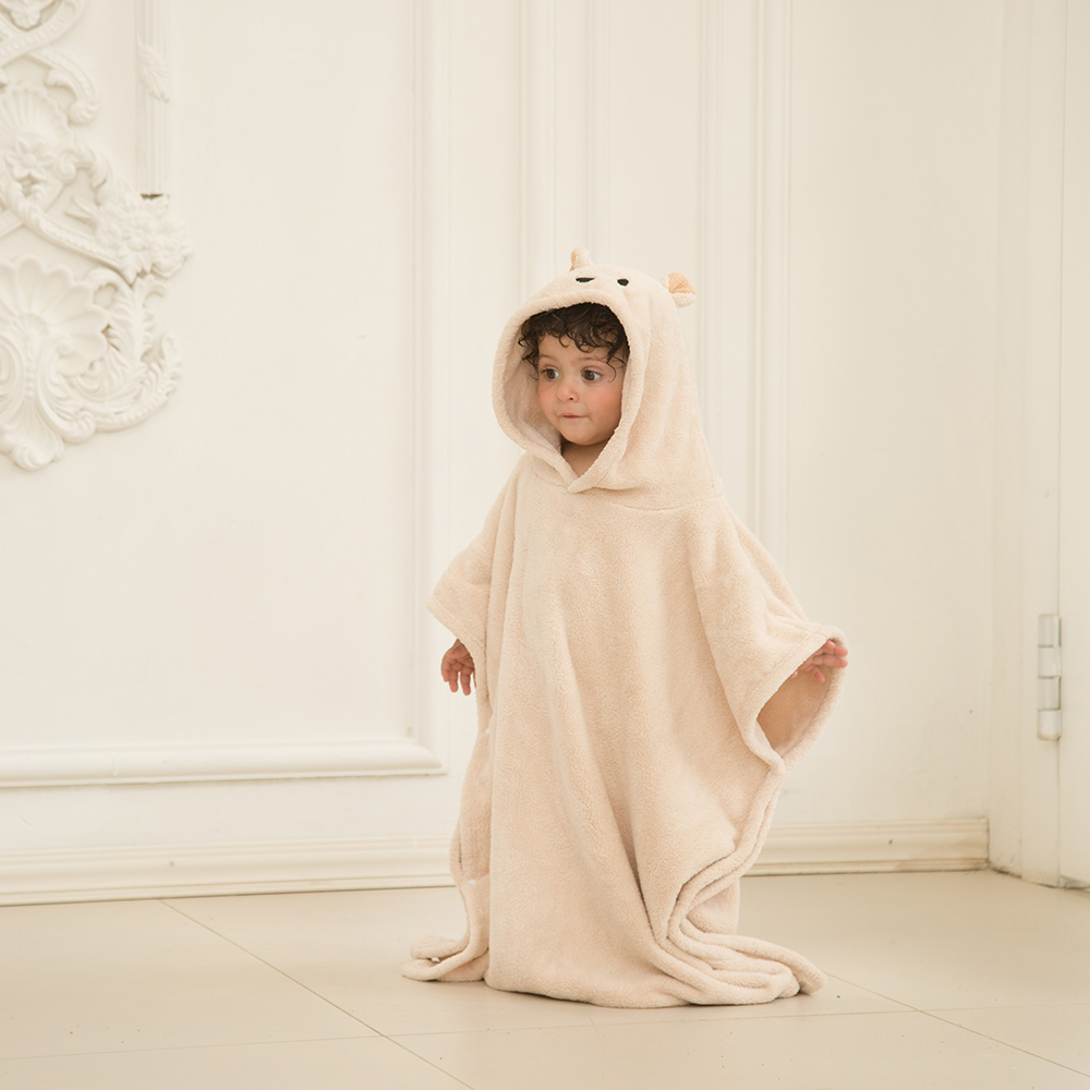 베베코지 유아 아기 목욕 가운 비치 타올 샤워 수영 아동 물놀이 후드 어린이