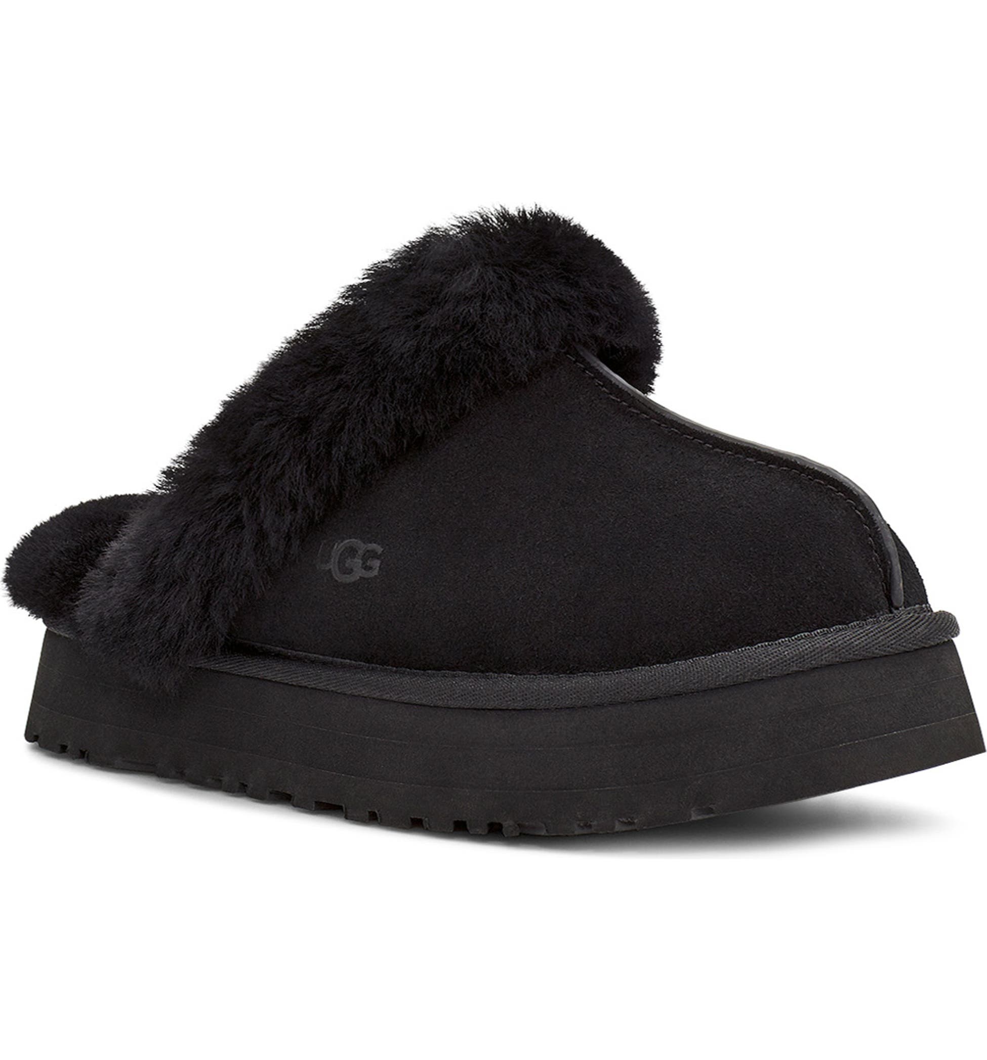 어그 슬리퍼 디스케트 블랙 여성  UGG 미국 - 상세 이미지 2