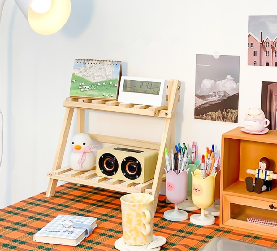 선반 화분 이케아 나무 미니 원목 책상 다용도실 사다리형 무타공