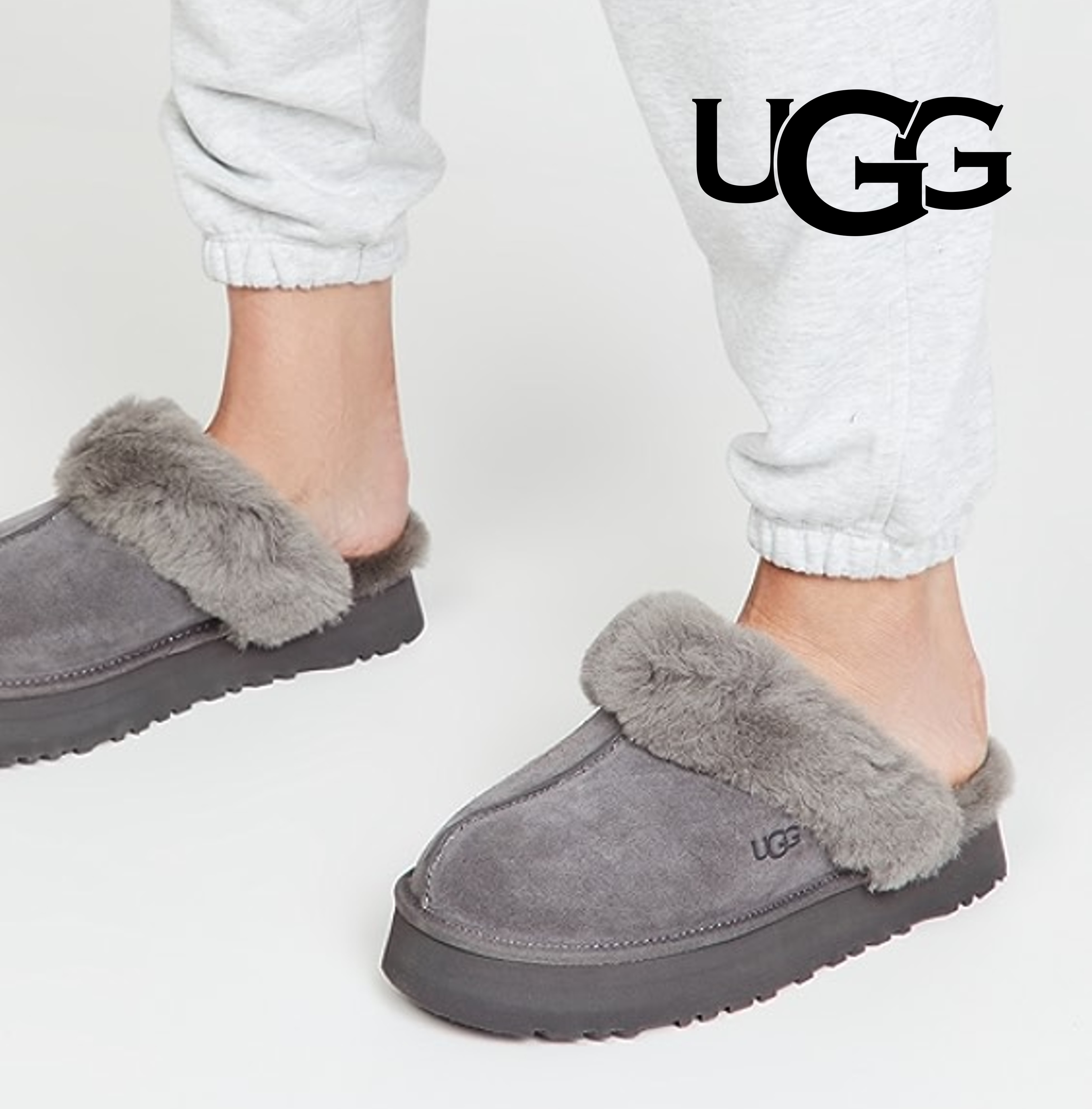 어그 슬리퍼 디스케트 차콜 여성  UGG 미국