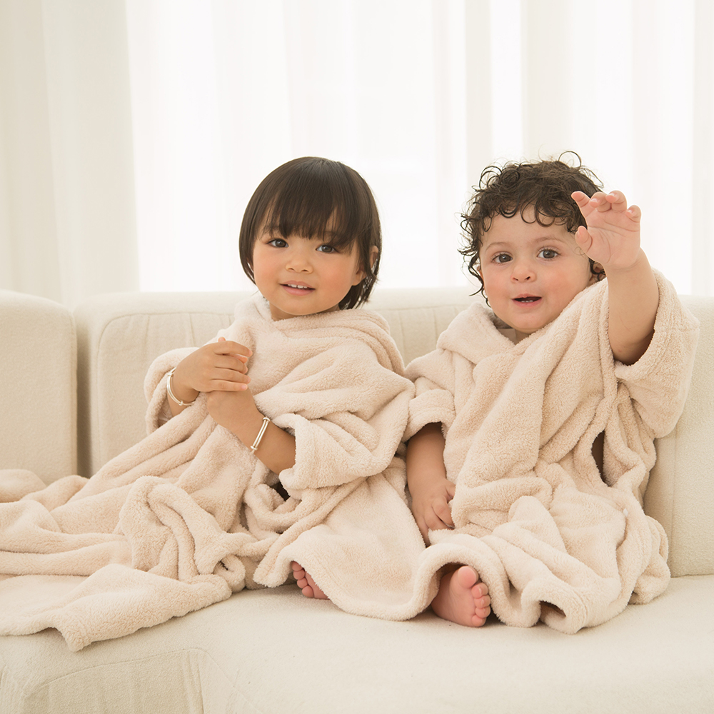 베베코지 유아 아기 목욕 가운 비치 타올 샤워 수영 아동 물놀이 후드 어린이